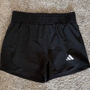adidas Black Women's Elastic-Waist Athletic Shorts Climacool 3”